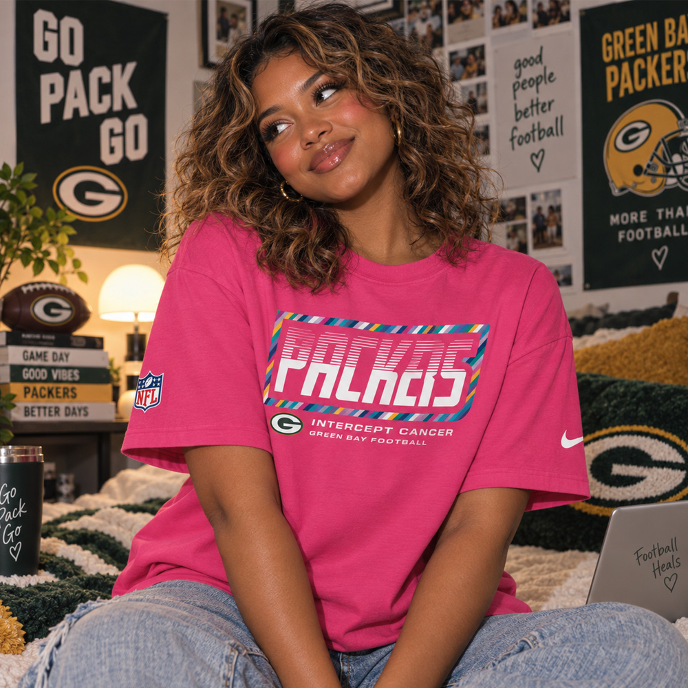 Green Bay Packers 2026 Crucial Catch Graphic Pink Shirt for Football Fans 4 Green Bay Packers 2026 Crucial Catch Graphic Pink Shirt for Football Fans - Image 4
