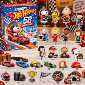 Hot Wheels x Peanuts Snoopy 58th Anniversary Advent Calendar 2026 for Hot Wheels and Peanuts Fans