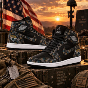 Jacksonville Jaguars 2026 Salute to Service Black Camo AJ1 High Top Shoes