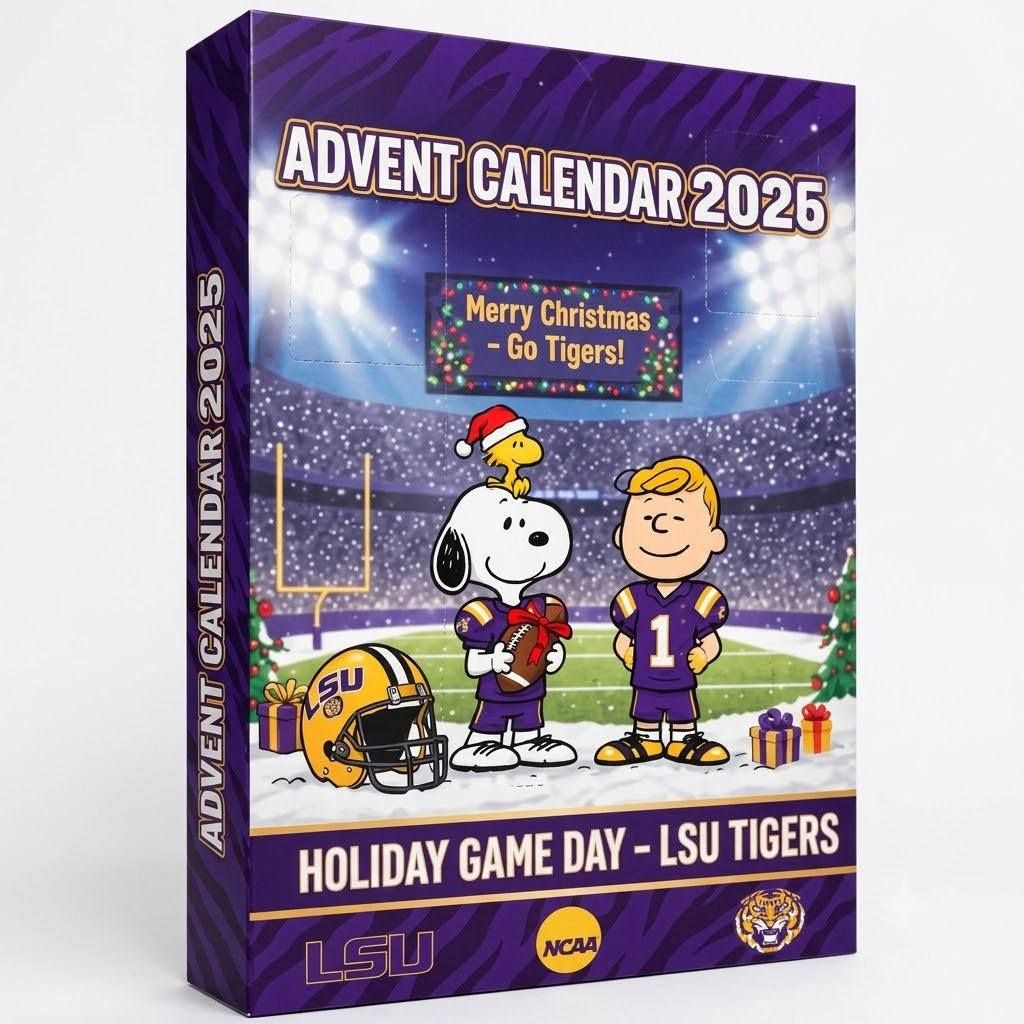 LSU Tigers Peanuts Gang 2026 Advent Calendar 2 LSU Tigers Peanuts Gang 2026 Advent Calendar