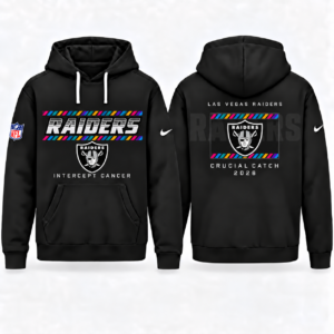 Las Vegas Raiders 2026 Crucial Catch Graphic Hoodie Version 3 for Football Fans