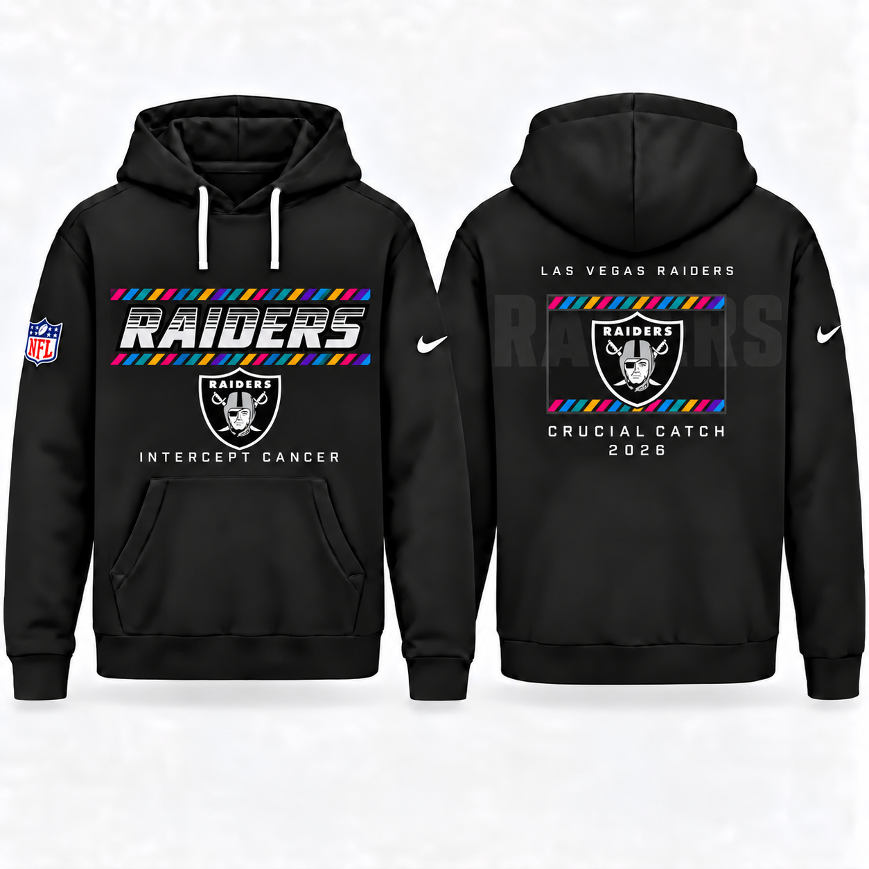 Las Vegas Raiders 2026 Crucial Catch Graphic Hoodie Version 3 for Football Fans 1 Las Vegas Raiders 2026 Crucial Catch Graphic Hoodie Version 3 for Football Fans