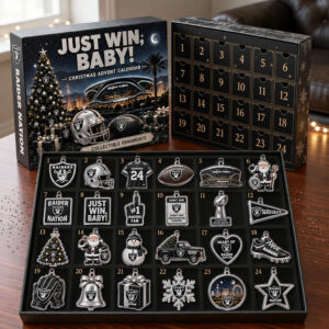Las Vegas Raiders Just Win Baby Christmas Advent Calendar 2026 For Football Fans