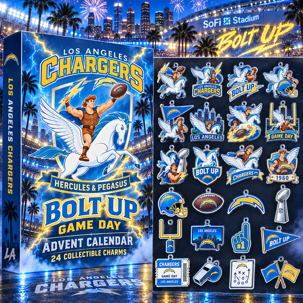 Los Angeles Chargers x Hercules And Pegasus Game Day Advent Calendar 2026 For Football Fans 2 Los Angeles Chargers x Hercules And Pegasus Game Day Advent Calendar 2026 For Football Fans