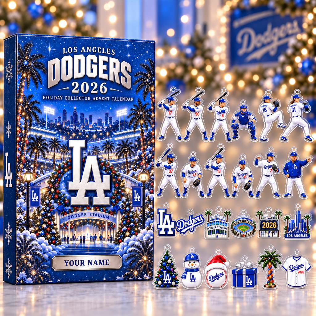 Los Angeles Dodgers 2026 Holiday Advent Calendar for Baseball Fans 1 Los Angeles Dodgers 2026 Holiday Advent Calendar for Baseball Fans