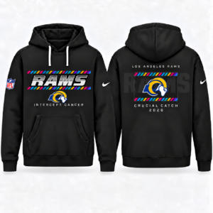 Los Angeles Rams 2026 Crucial Catch Graphic Hoodie Version 3 for Football Fans
