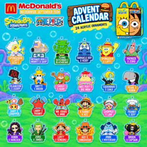 McDonald&rsquo;s x SpongeBob SquarePants x One Piece Advent Calendar 2026 for Cartoon and Anime Fans