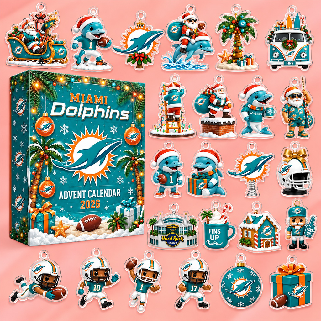 Miami Dolphins 2026 Advent Calendar for Football Fans 1 Miami Dolphins 2026 Advent Calendar for Football Fans