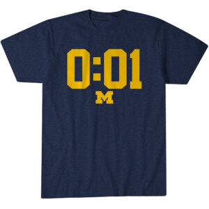 Michigan Wolverines Football A Lot Can Happen In 001 Second Graphic Shirt for College Football Fans