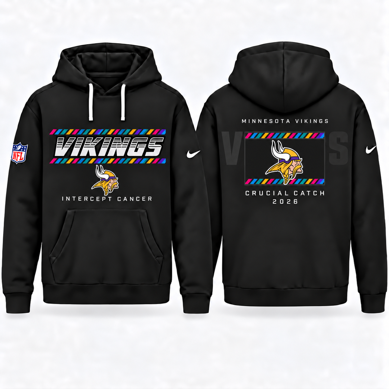 Minnesota Vikings 2026 Crucial Catch Graphic Hoodie Version 3 for Football Fans 1 Minnesota Vikings 2026 Crucial Catch Graphic Hoodie Version 3 for Football Fans