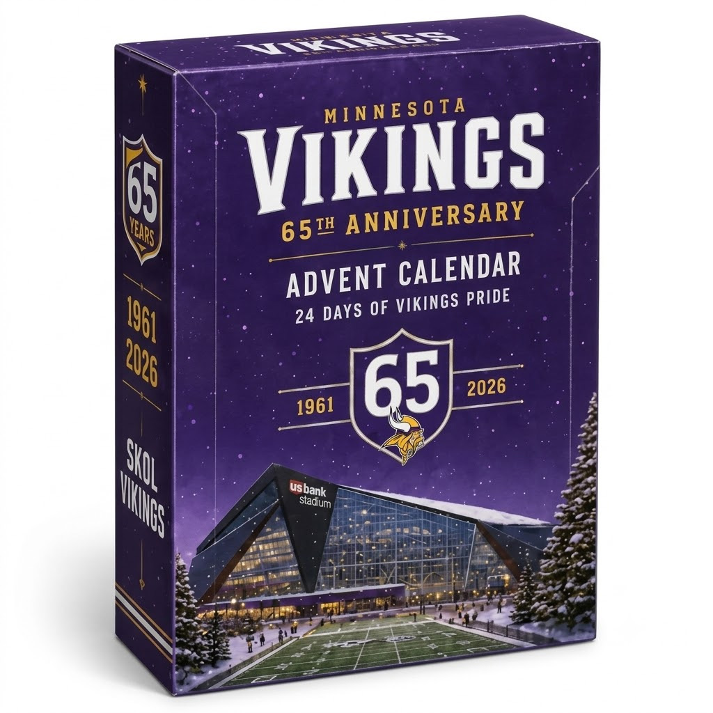 Minnesota Vikings 65th Anniversary 2026 Advent Calendar For Football Fans 2 Minnesota Vikings 65th Anniversary 2026 Advent Calendar For Football Fans