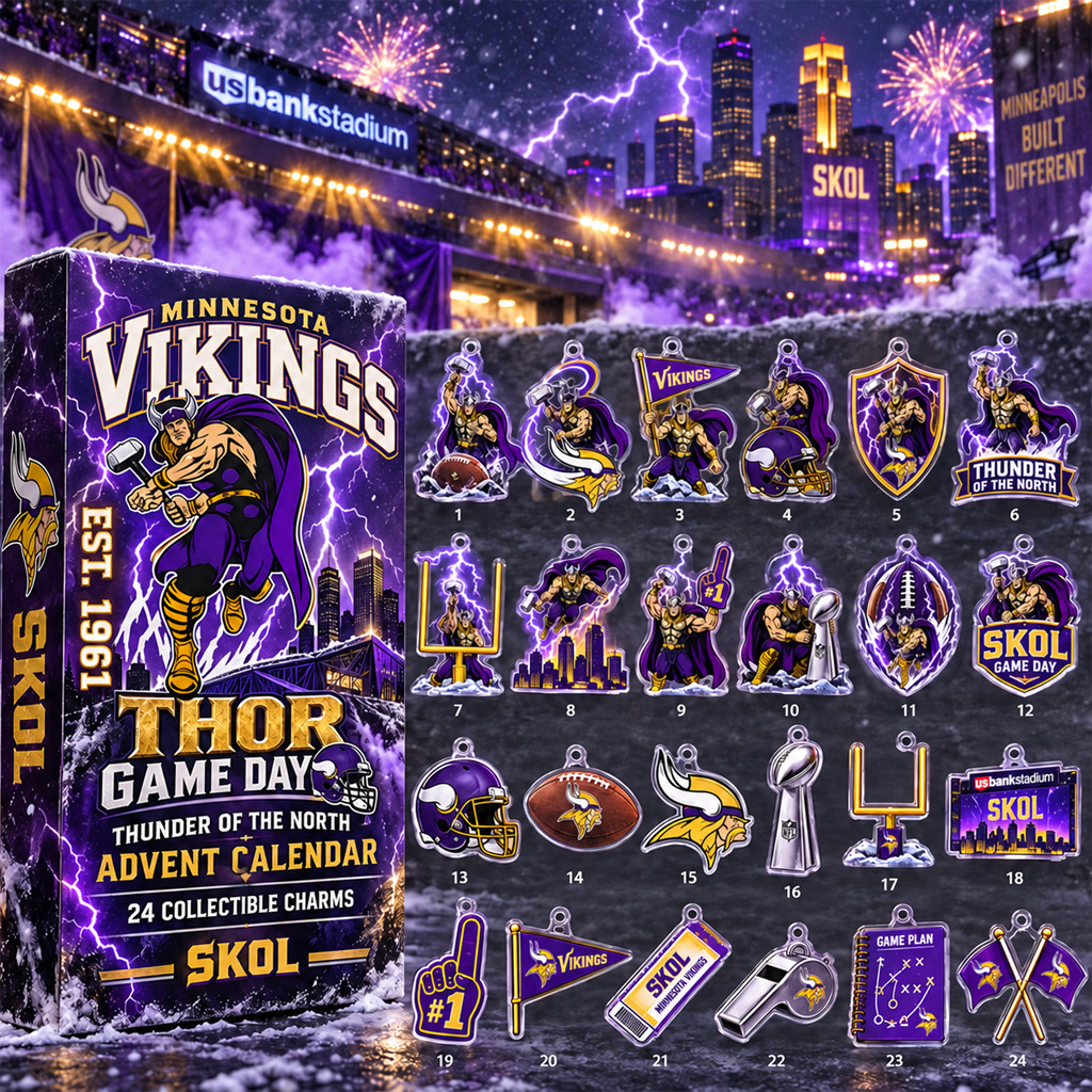Minnesota Vikings x Thor Game Day Thunder Of The North Advent Calendar 2026 For Football Fans 2 Minnesota Vikings x Thor Game Day Thunder Of The North Advent Calendar 2026 For Football Fans