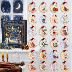 Moonlight Christmas Animals Advent Calendar 2026 for Christmas and Animal Lovers