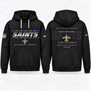 New Orleans Saints 2026 Crucial Catch Graphic Hoodie Version 3 for Football Fans