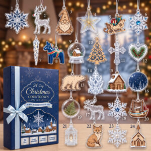 Nordic Winter Wonderland Christmas Advent Calendar 2026 for Holiday Decor Fans