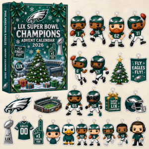Philadelphia Eagles Super Bowl LIX Champions Advent Calendar 2026 for Football Fans