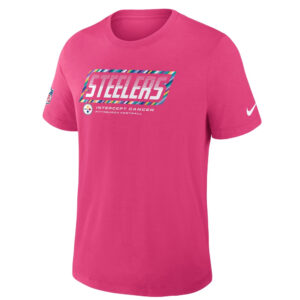Pittsburgh Steelers 2026 Crucial Catch Graphic Pink Shirt for Football Fans