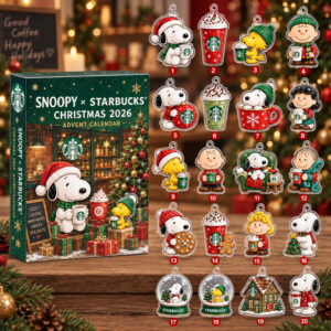 SB x Peanuts Snoopy Christmas Countdown Advent Calendar 2026 for Starbucks and Peanuts Fans