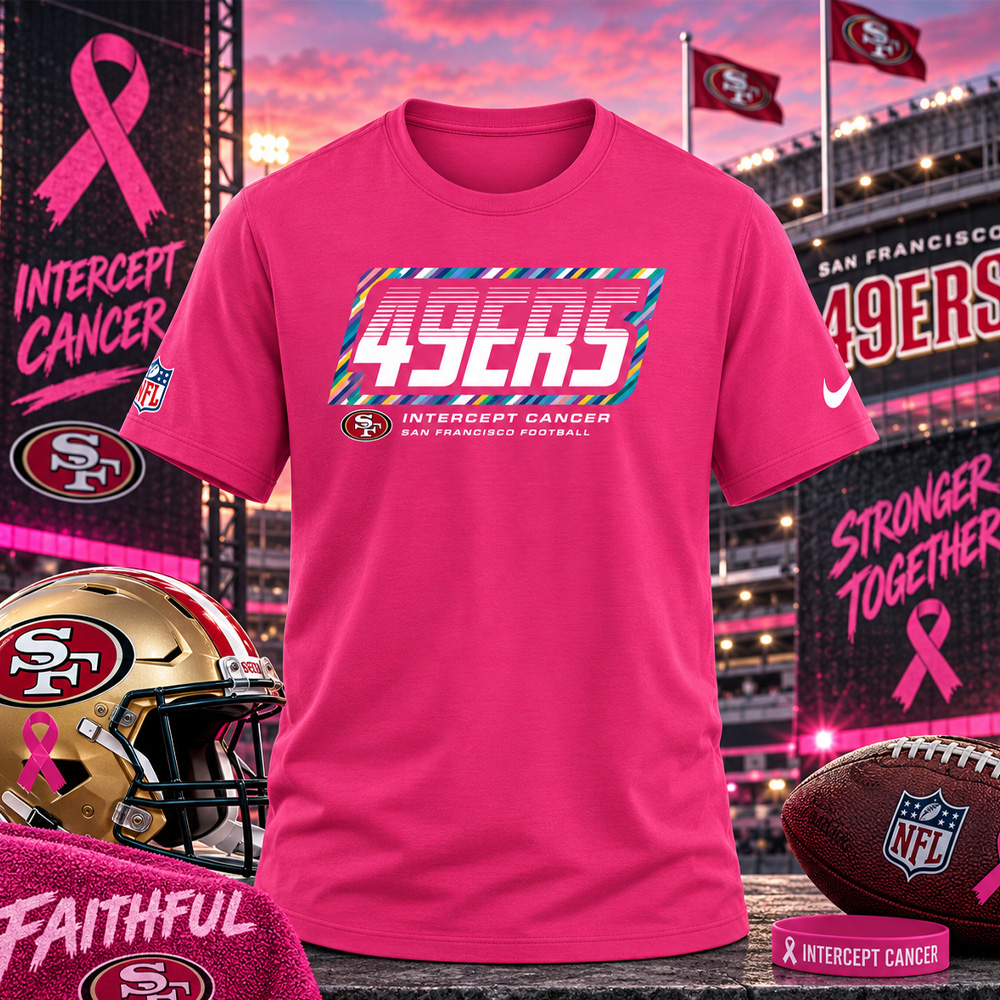 San Francisco 49ers 2026 Crucial Catch Graphic Pink Shirt for Football Fans 3 San Francisco 49ers 2026 Crucial Catch Graphic Pink Shirt for Football Fans - Image 3