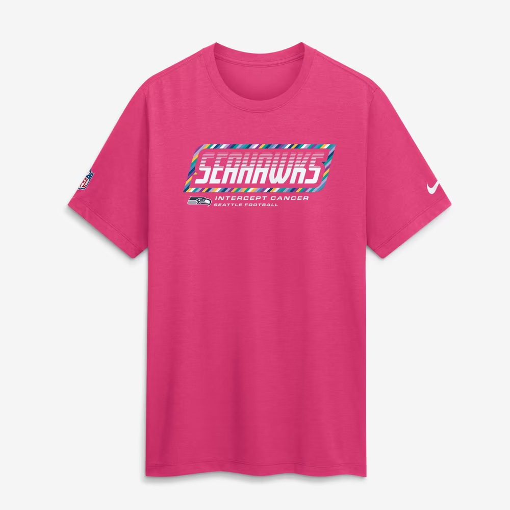 Seattle Seahawks 2026 Crucial Catch Graphic Pink Shirt for Football Fans 1 Seattle Seahawks 2026 Crucial Catch Graphic Pink Shirt for Football Fans