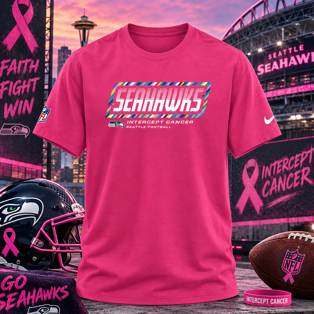 Seattle Seahawks 2026 Crucial Catch Graphic Pink Shirt for Football Fans 3 Seattle Seahawks 2026 Crucial Catch Graphic Pink Shirt for Football Fans - Image 3