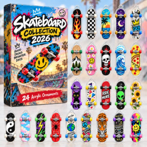 Skateboard Christmas 2026 Advent Calendar for Skateboarding Fans