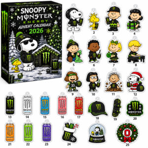 Snoopy Monster Energy Peanuts Characters Christmas Advent Calendar 2026 Xmas