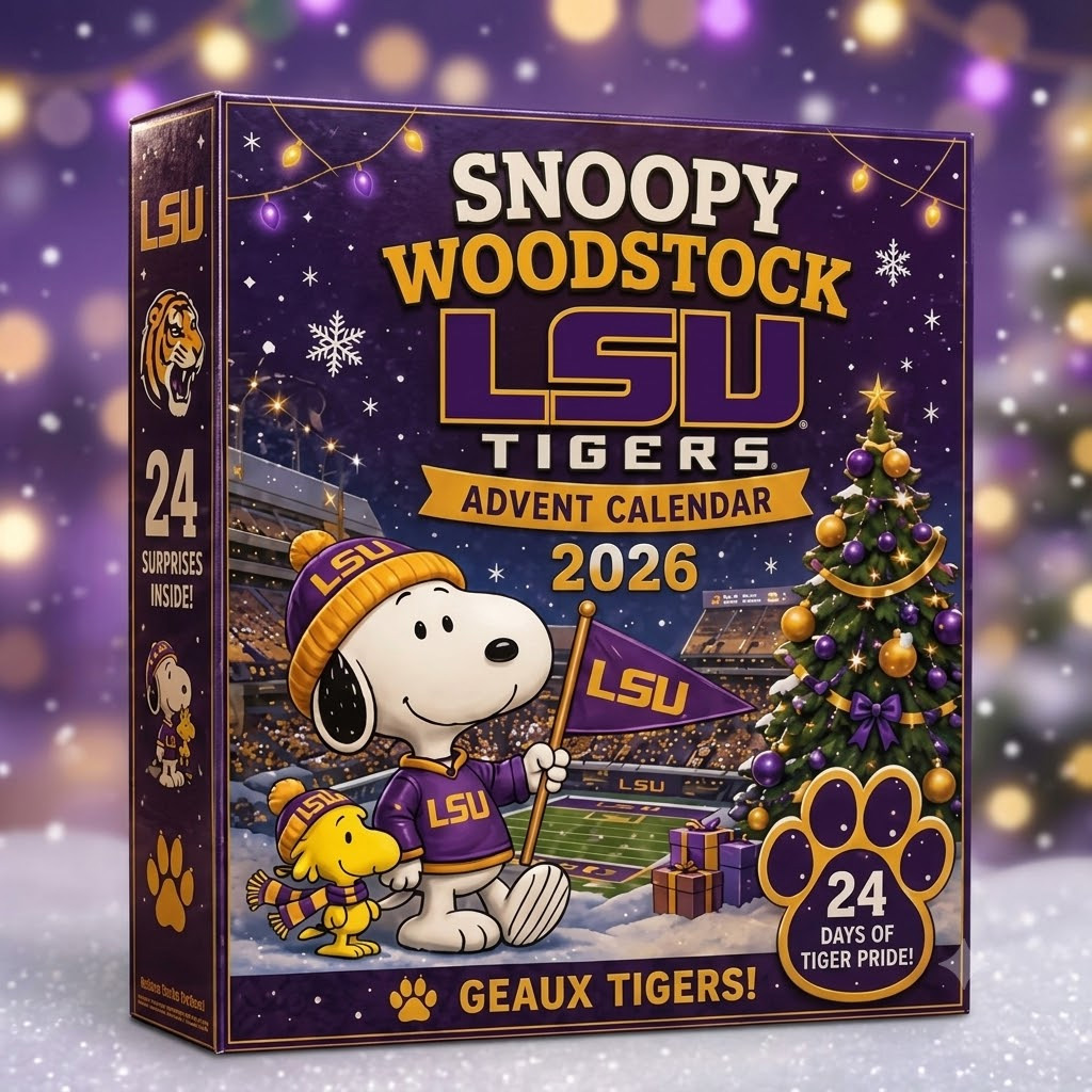 Snoopy and Woodstock LSU Tigers 2026 Advent Calendar 2 Snoopy and Woodstock LSU Tigers 2026 Advent Calendar