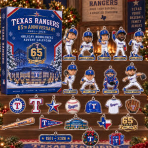 Texas Rangers 65th Anniversary Bobblehead Advent Calendar