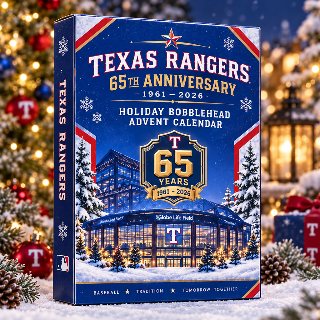 Texas Rangers 65th Anniversary Bobblehead Advent Calendar