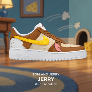 Tom And Jerry Jerry Mouse Cheese Brown Yellow Shoes Sneaker for Cartoon Fans