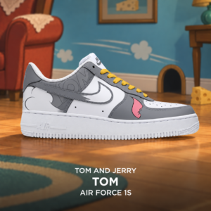 Tom And Jerry Tom Cat Gray White Shoes Sneaker for Cartoon Fans