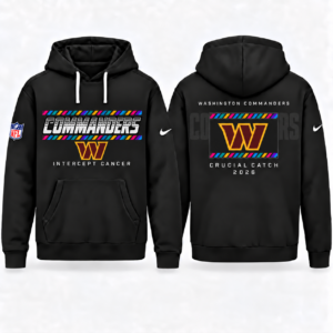 Washington Commanders 2026 Crucial Catch Graphic Hoodie Version 3 for Football Fans