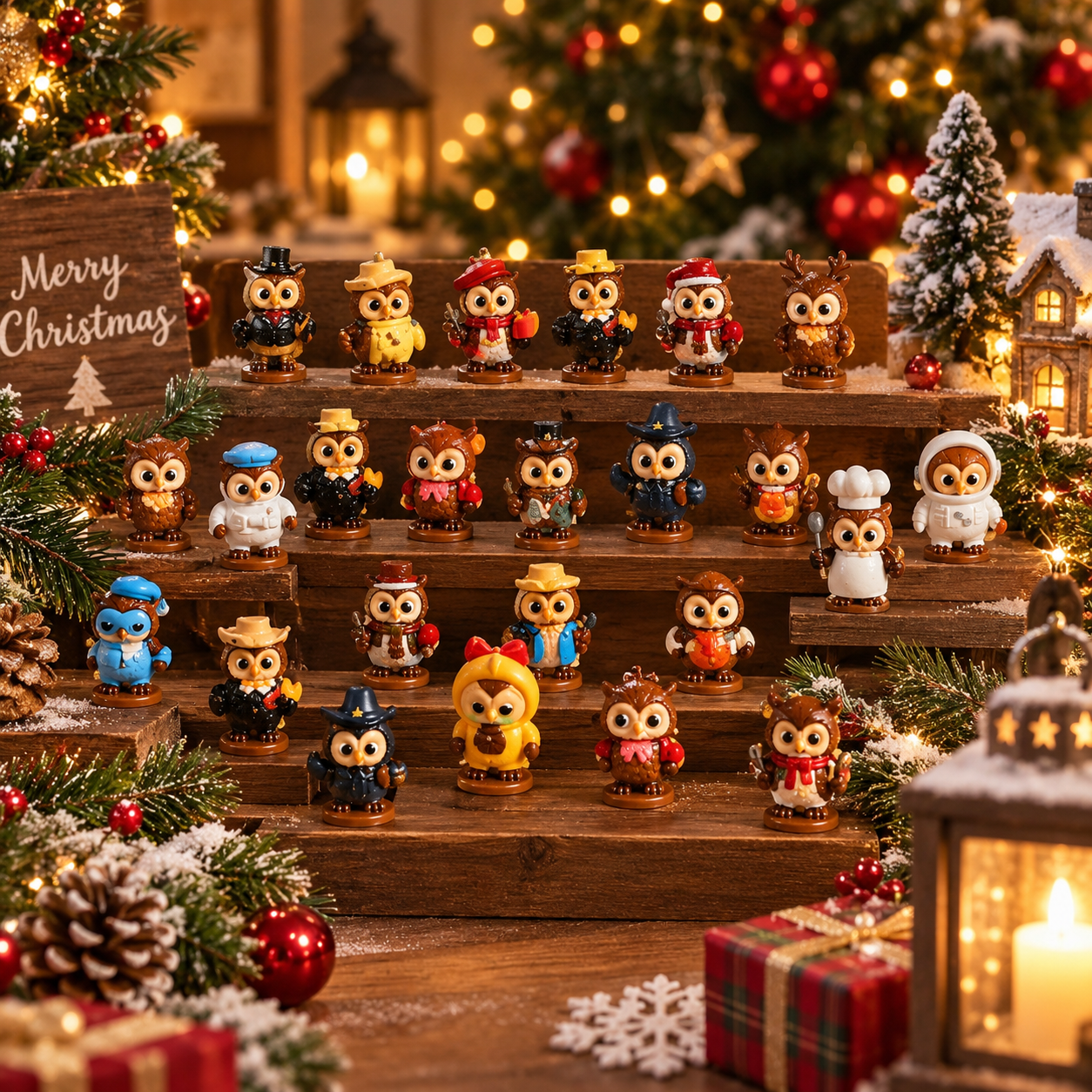 24-Day Owl Advent Calendar with Mini Owl Figures – Christmas Countdown Gift 3 24-Day Owl Advent Calendar with Mini Owl Figures – Christmas Countdown Gift