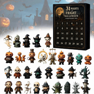 31-Day Halloween Countdown Box with Spooky Figurines – Horror Gift Set