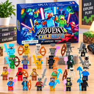 24-Day Pixel Building Block Advent Calendar – Christmas Countdown Toy Gift
