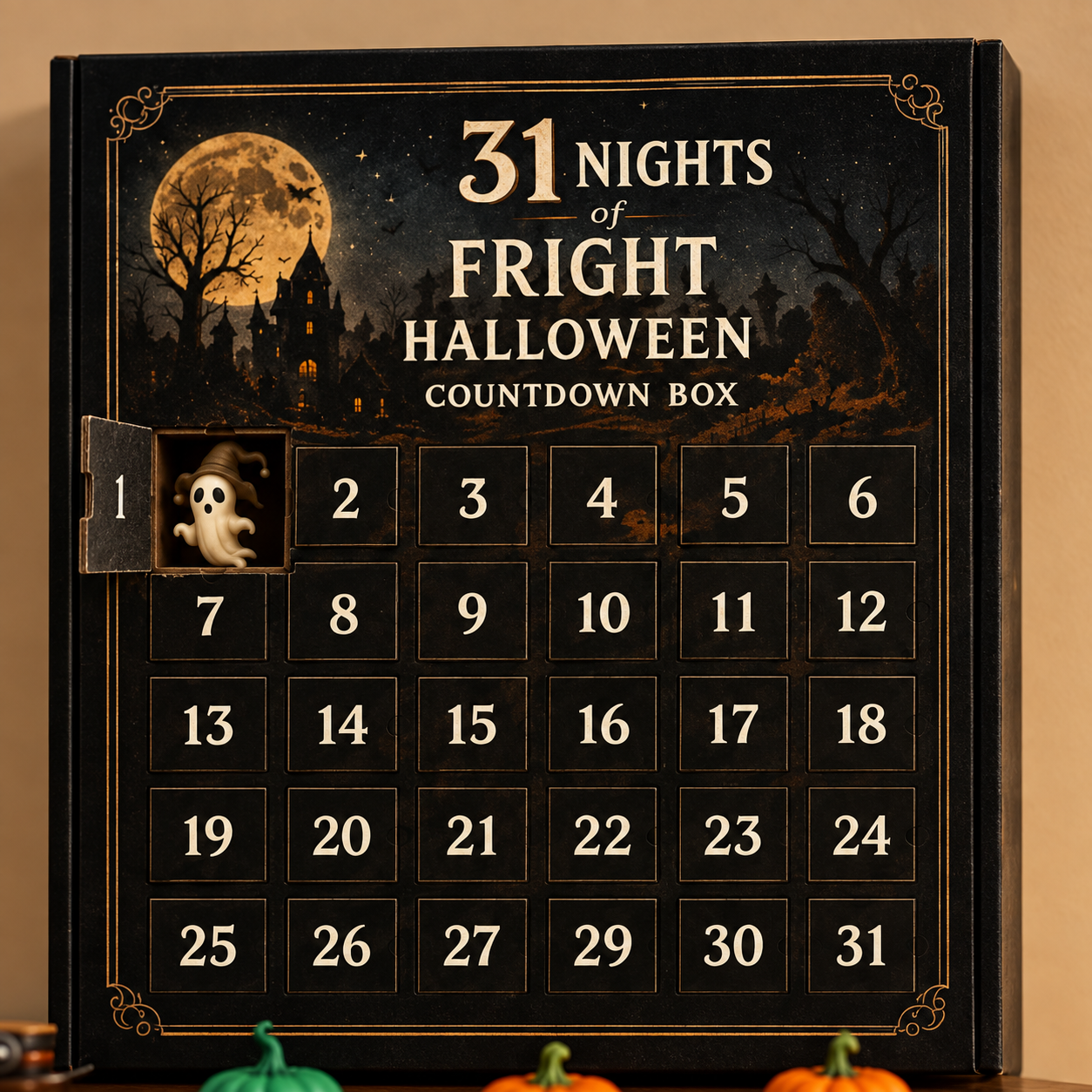 31-Day Halloween Countdown Box with Spooky Figurines – Horror Gift Set 2 31-Day Halloween Countdown Box with Spooky Figurines – Horror Gift Set